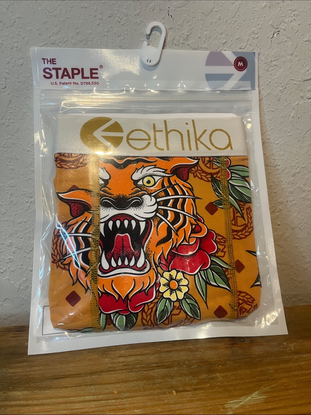NWT Ethika Fierce Rose Boxer Brief size M (30-32)